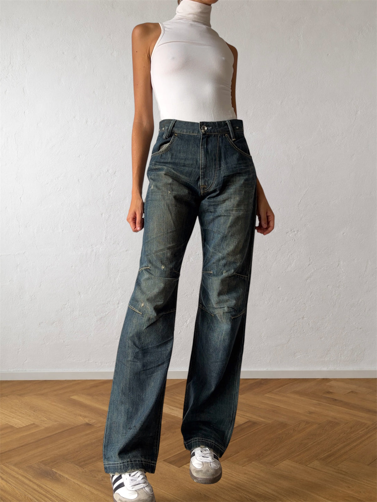 90s Energie Miss Sixty cargo jeans with back zipper