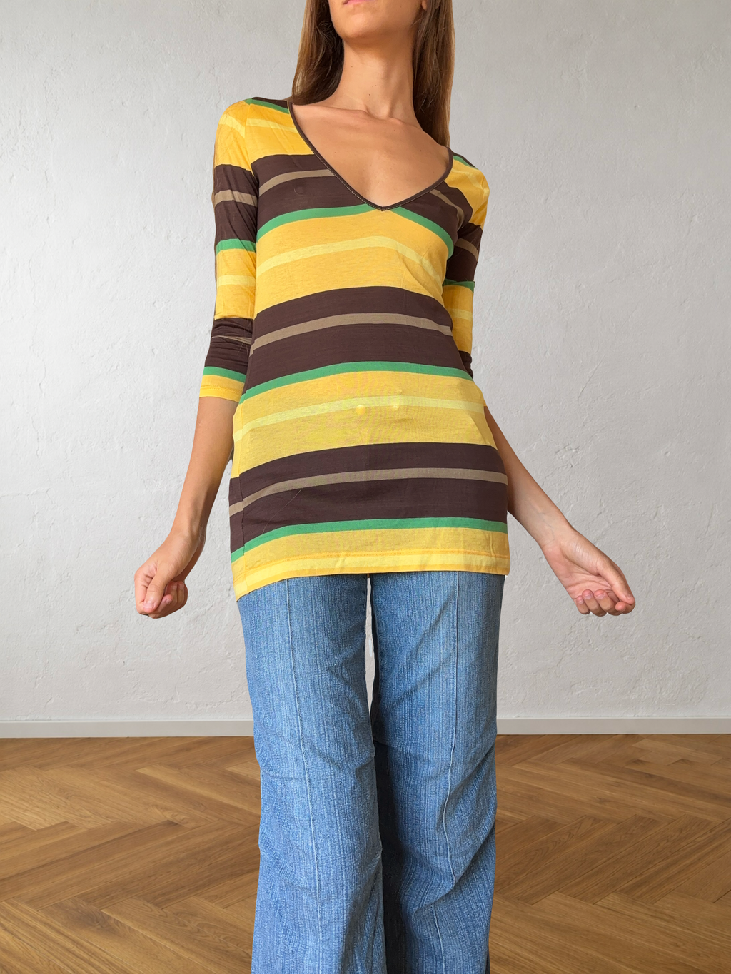 Haut / cache-maillot Miss Sixty Y2K col en V