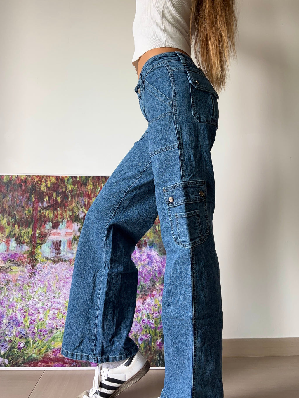Good&Liu 90s flared cargo jeans