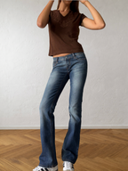Jeans svasati Bootcut a vita bassa anni 2000