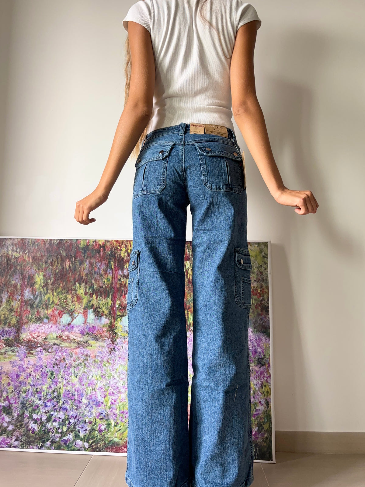 Good&Liu 90s flared cargo jeans