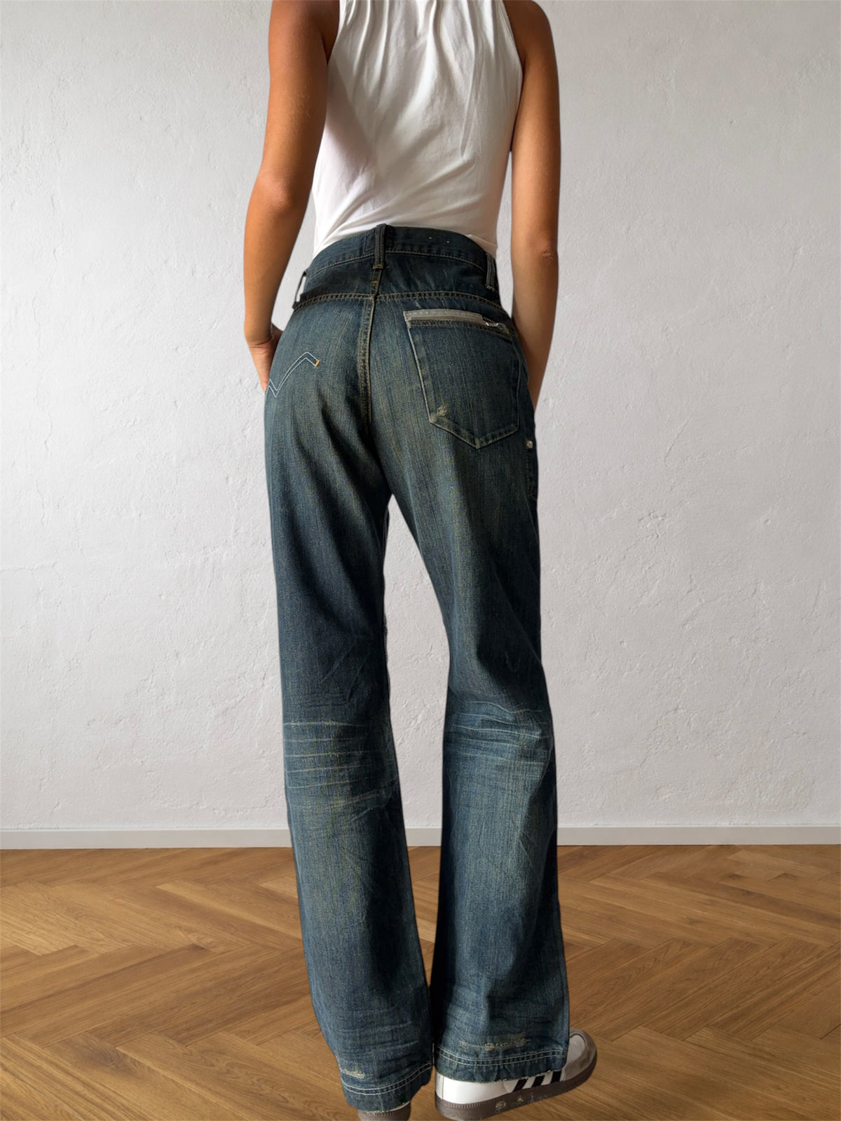 90s Energie Miss Sixty cargo jeans with back zipper