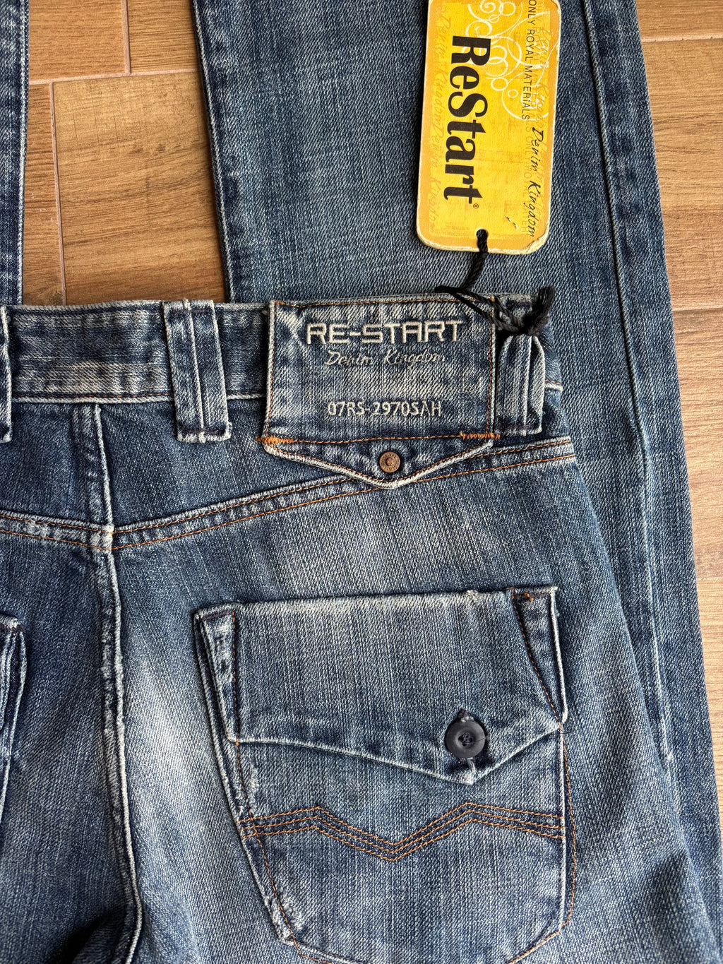 Jeans anni 90 dritti dettagli cargo