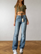 90s light-wash straight bootcut jeans