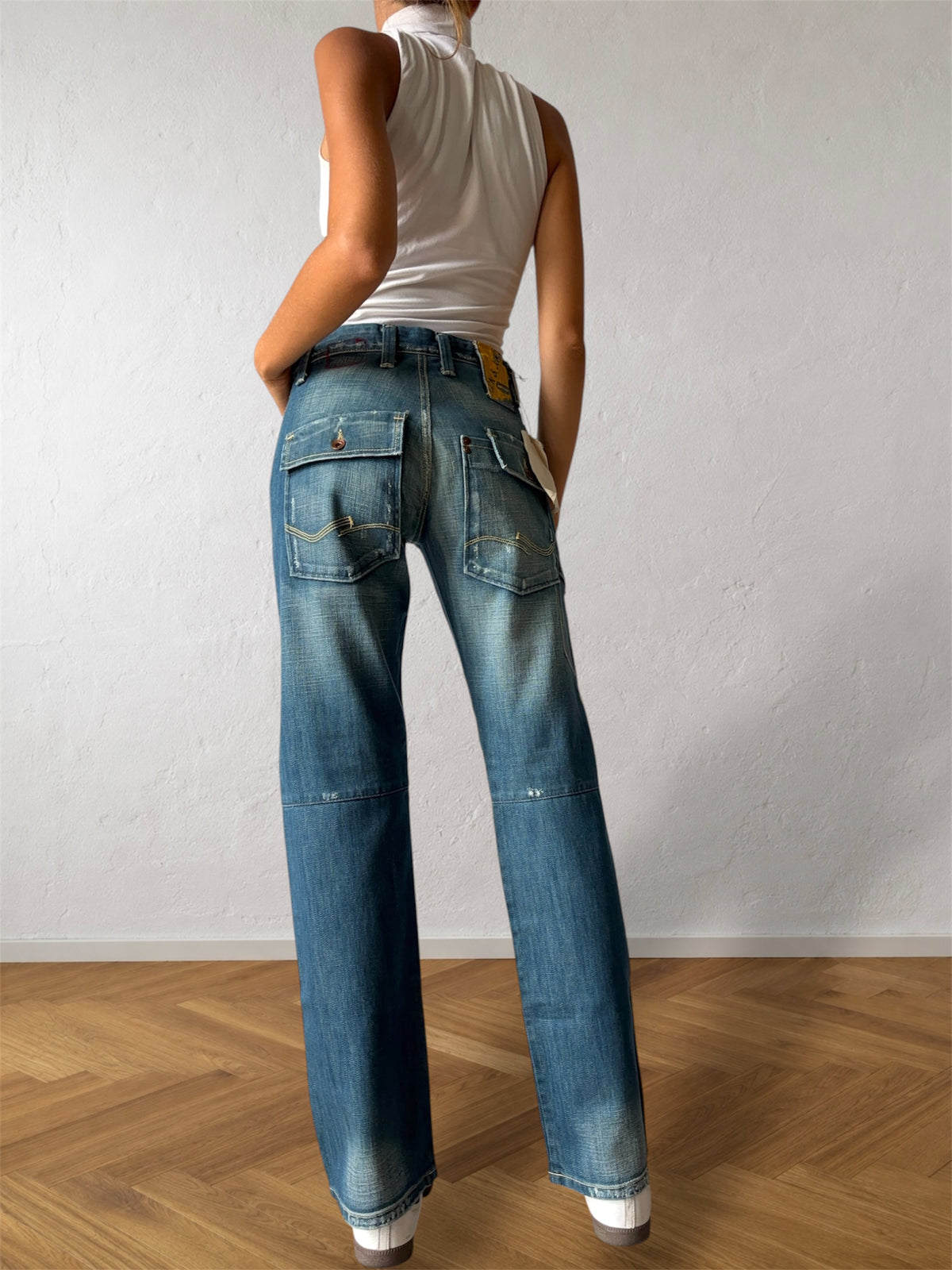 Jack & Jones anni 90 blu slavato cargo