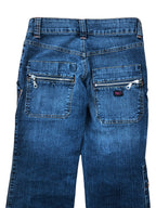 Low-rise cargo jeans with zip