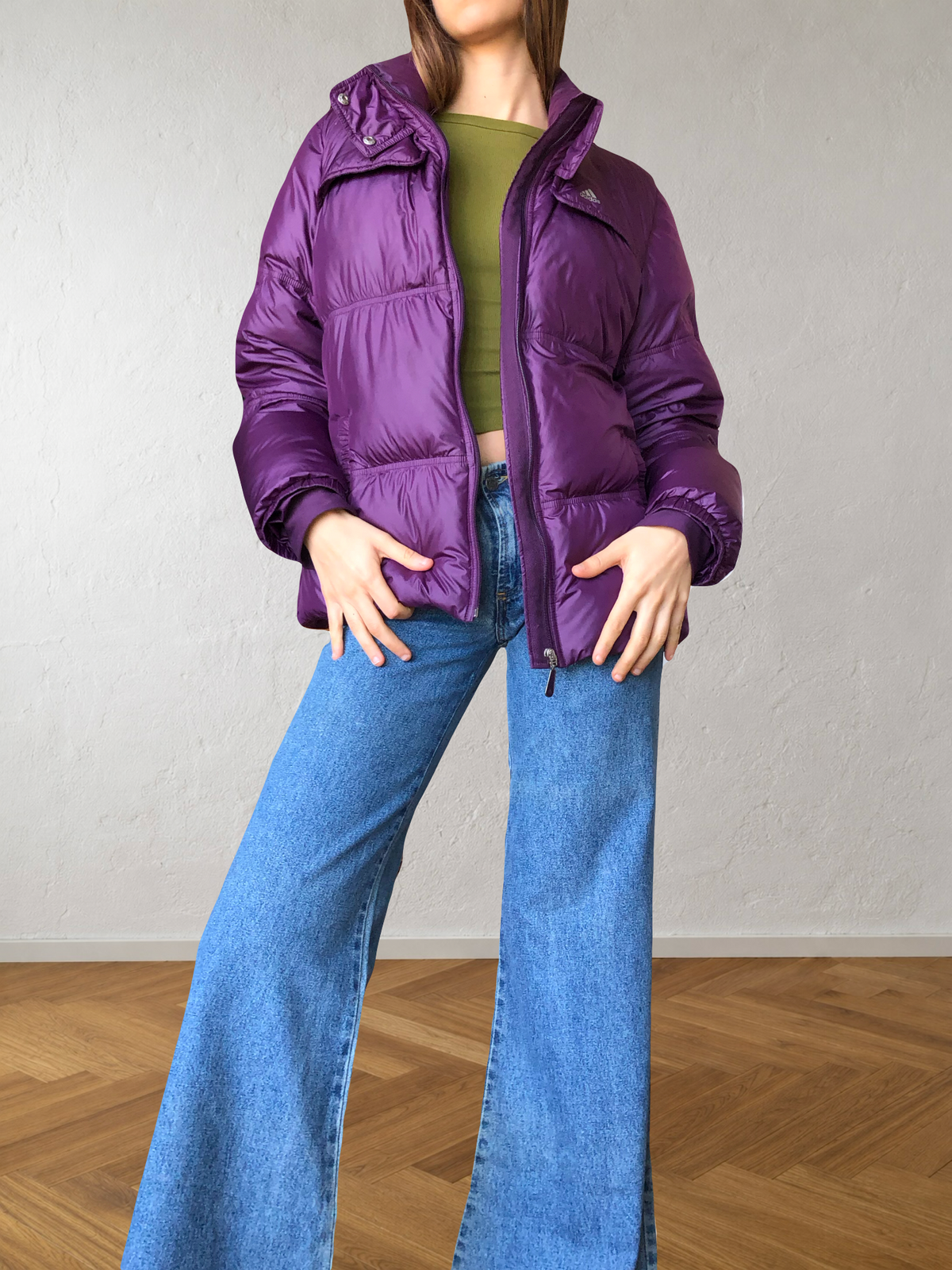 Giubbotto Adidas Vintage viola anni 2000