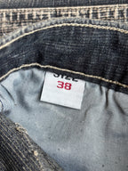 Jean cargo évasé avec motifs faits main années 2000