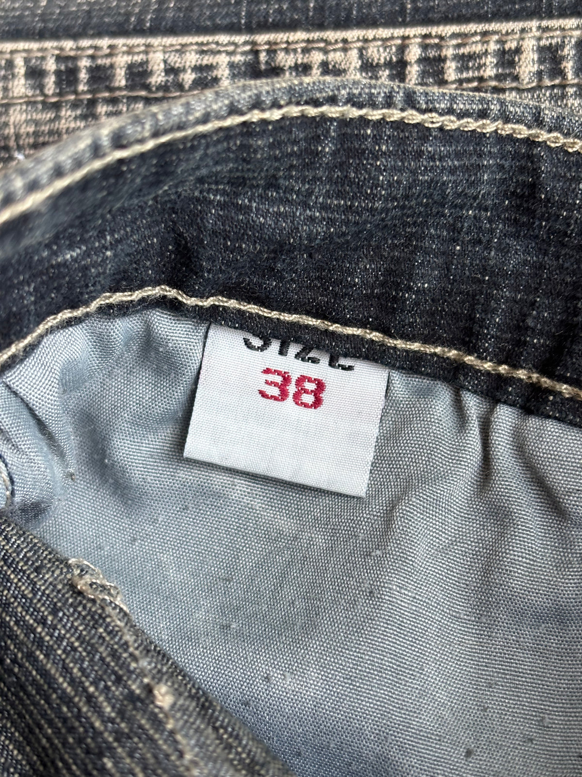 Jean cargo évasé avec motifs faits main années 2000