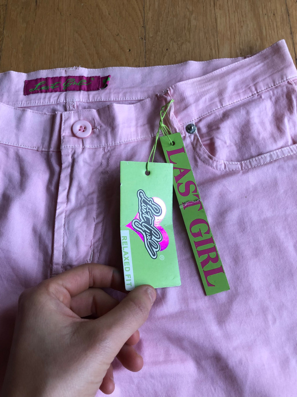 Pantalon évasé dégradé rose et fuchsia
