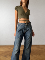 Jean Energie baggy gris évasé années 90