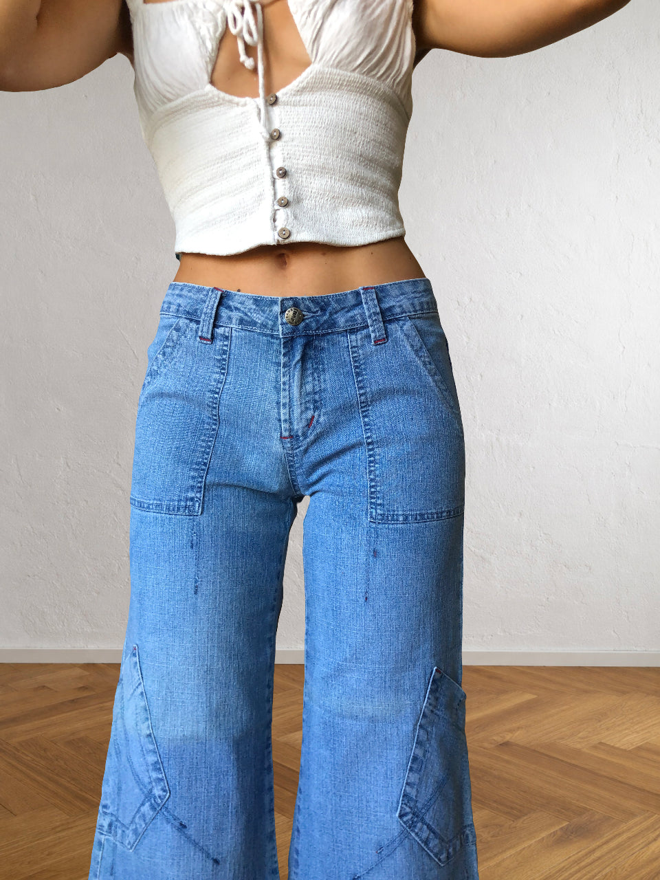 Jeans Vintage anni 90. Cargo Tasche diagonali