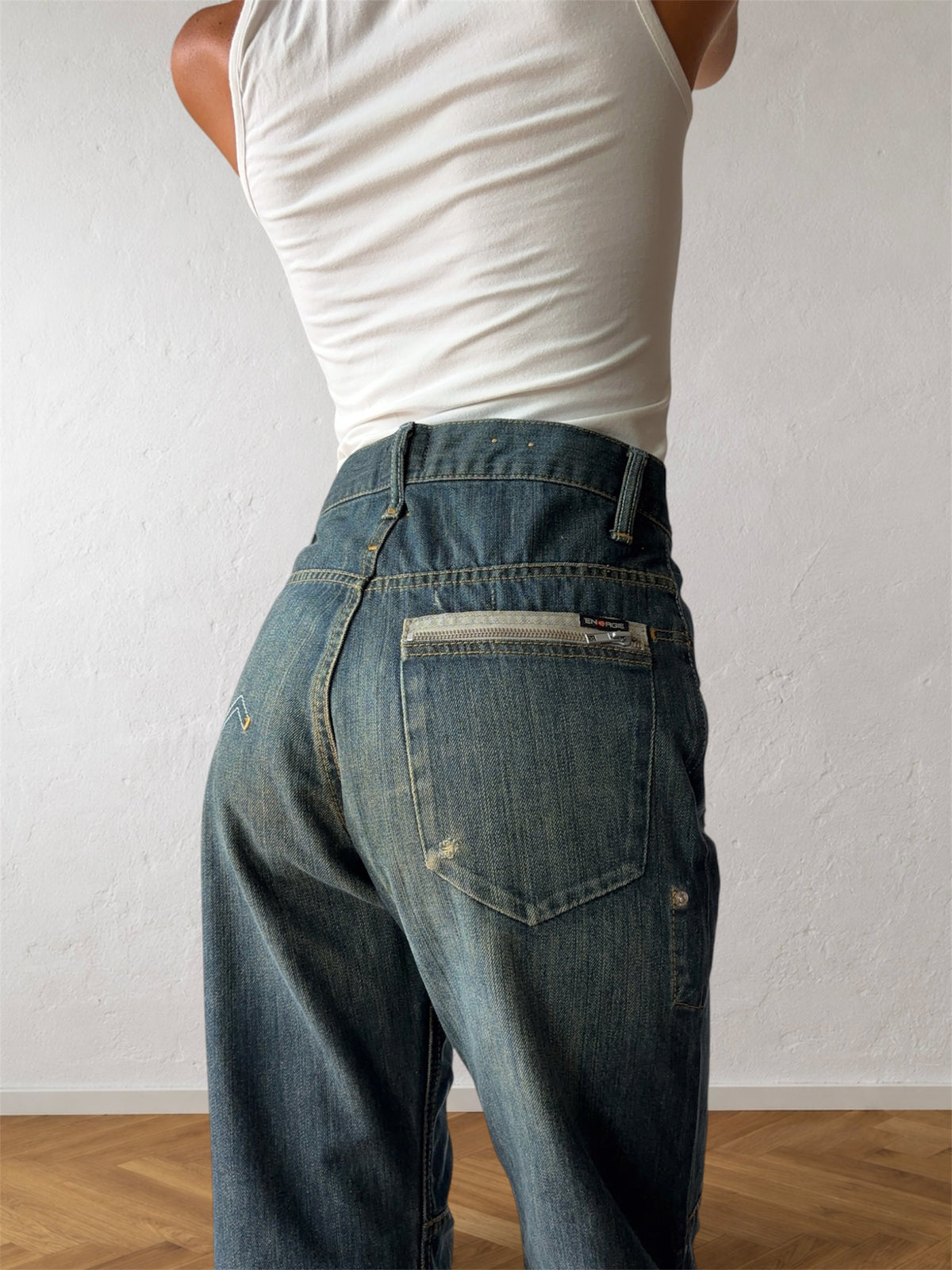 90s Energie Miss Sixty cargo jeans with back zipper