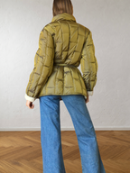 Giubbotto reversibile beige e verde anni 90