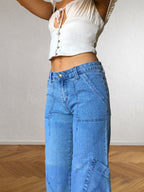 Jeans Vintage anni 90. Cargo Tasche diagonali