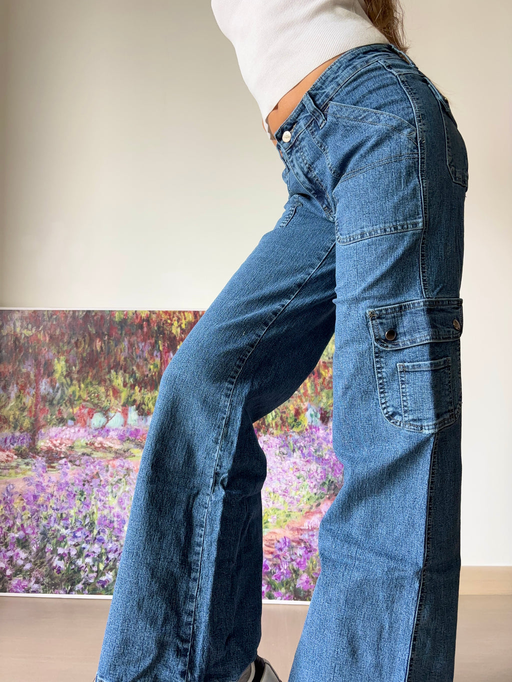 Good&Liu 90s flared cargo jeans
