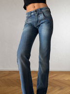 Jeans anni 90 dritti dettagli cargo