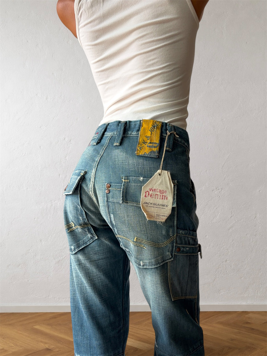 Jack & Jones anni 90 blu slavato cargo