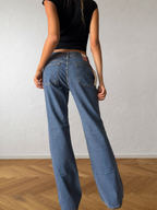 Jeans svasati con disegni fatti a mano anni 2000