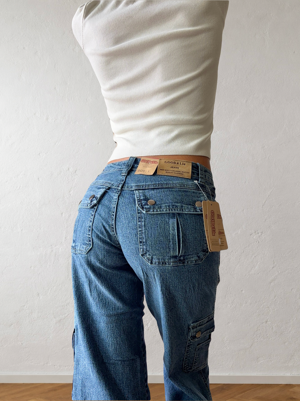 Good&Liu 90s flared cargo jeans
