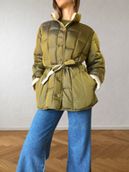 Giubbotto reversibile beige e verde anni 90