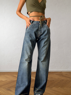 Jean Energie baggy gris évasé années 90