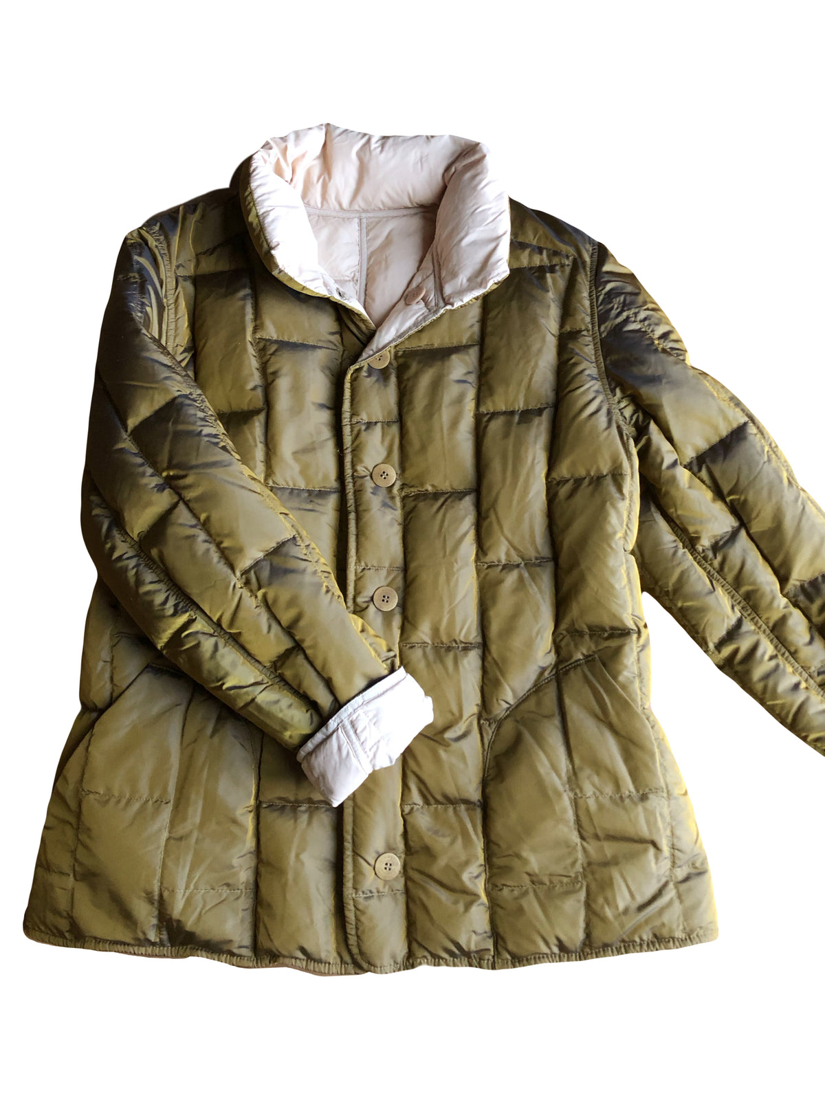Giubbotto reversibile beige e verde anni 90