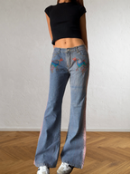 Jeans svasato disegni fatti a mano anni 2000