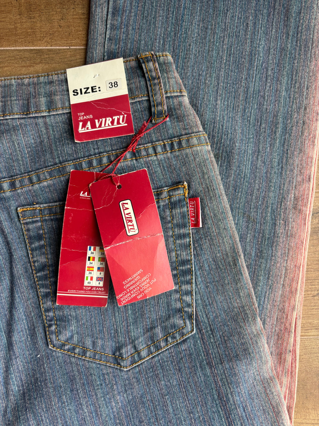 2000s flared jeans with hand-drawn designs