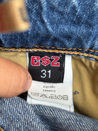 Jeans anni 90 gamba ampia dettagli cargo
