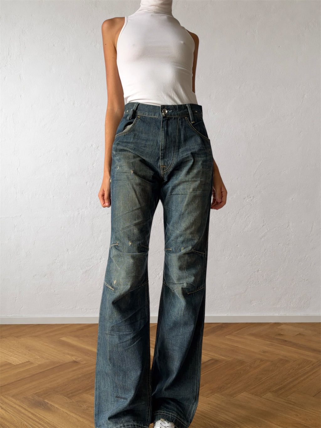90s Energie Miss Sixty cargo jeans with back zipper