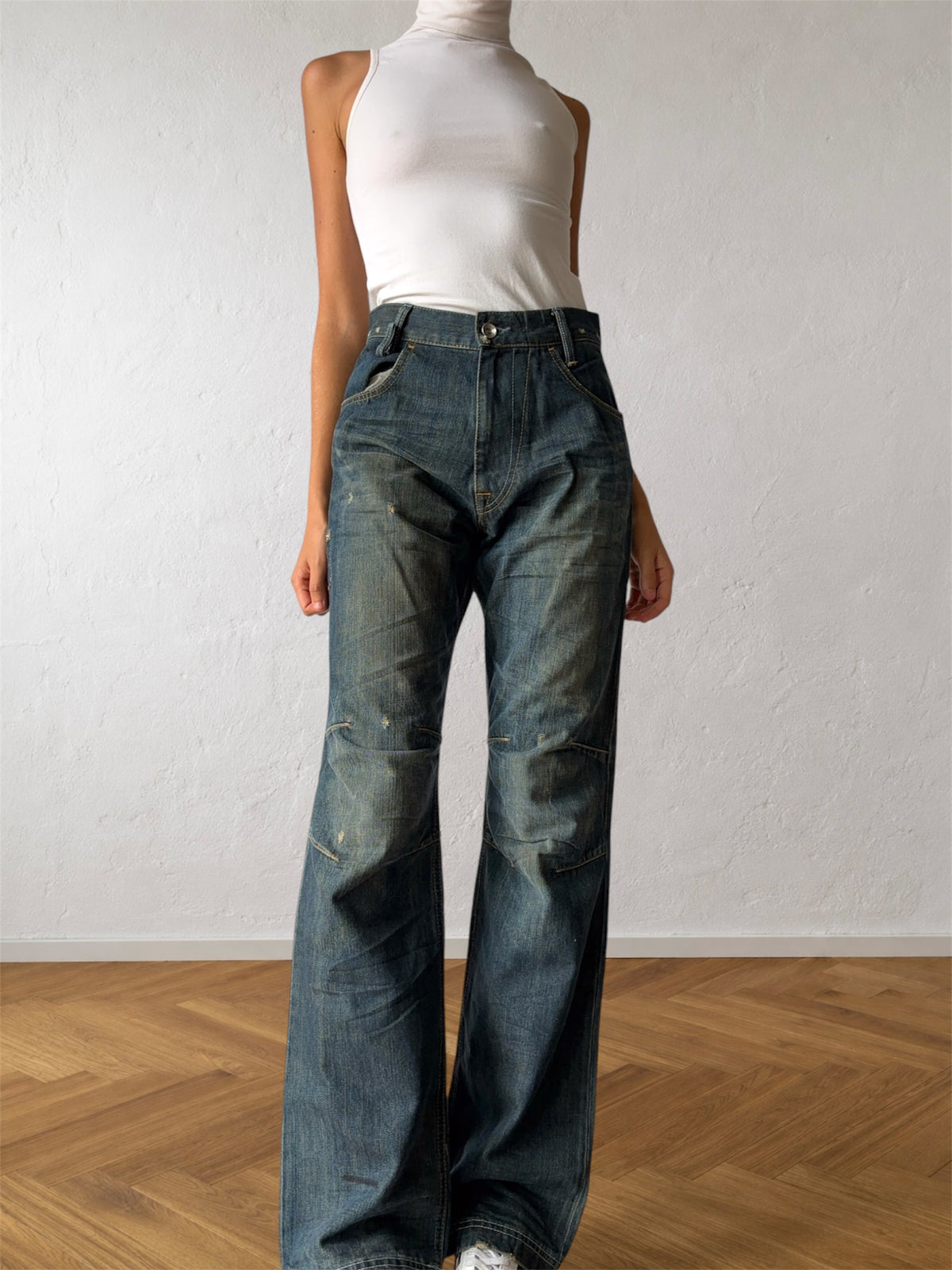 90s Energie Miss Sixty cargo jeans with back zipper