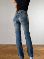 Jeans anni 90 dritti dettagli cargo