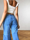 Jeans Vintage anni 90. Cargo Tasche diagonali