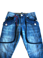 Jeans Capri cargo a vita bassa anni 2000