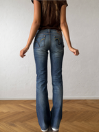 Jeans svasati Bootcut a vita bassa anni 2000