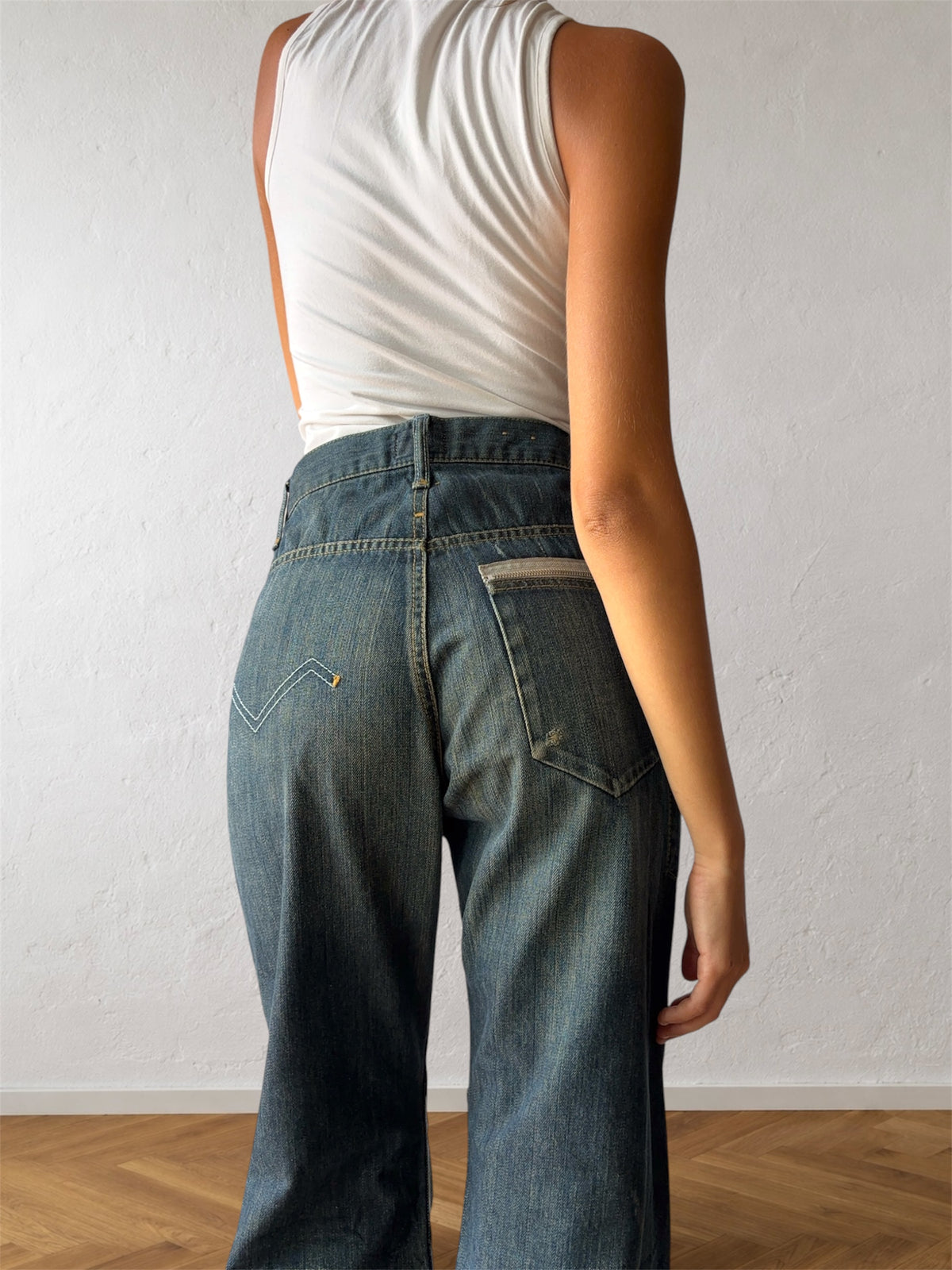 90s Energie Miss Sixty cargo jeans with back zipper