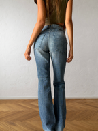 90s light-wash straight bootcut jeans