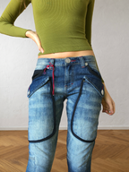 Jeans Capri cargo a vita bassa anni 2000