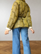 Giubbotto reversibile beige e verde anni 90