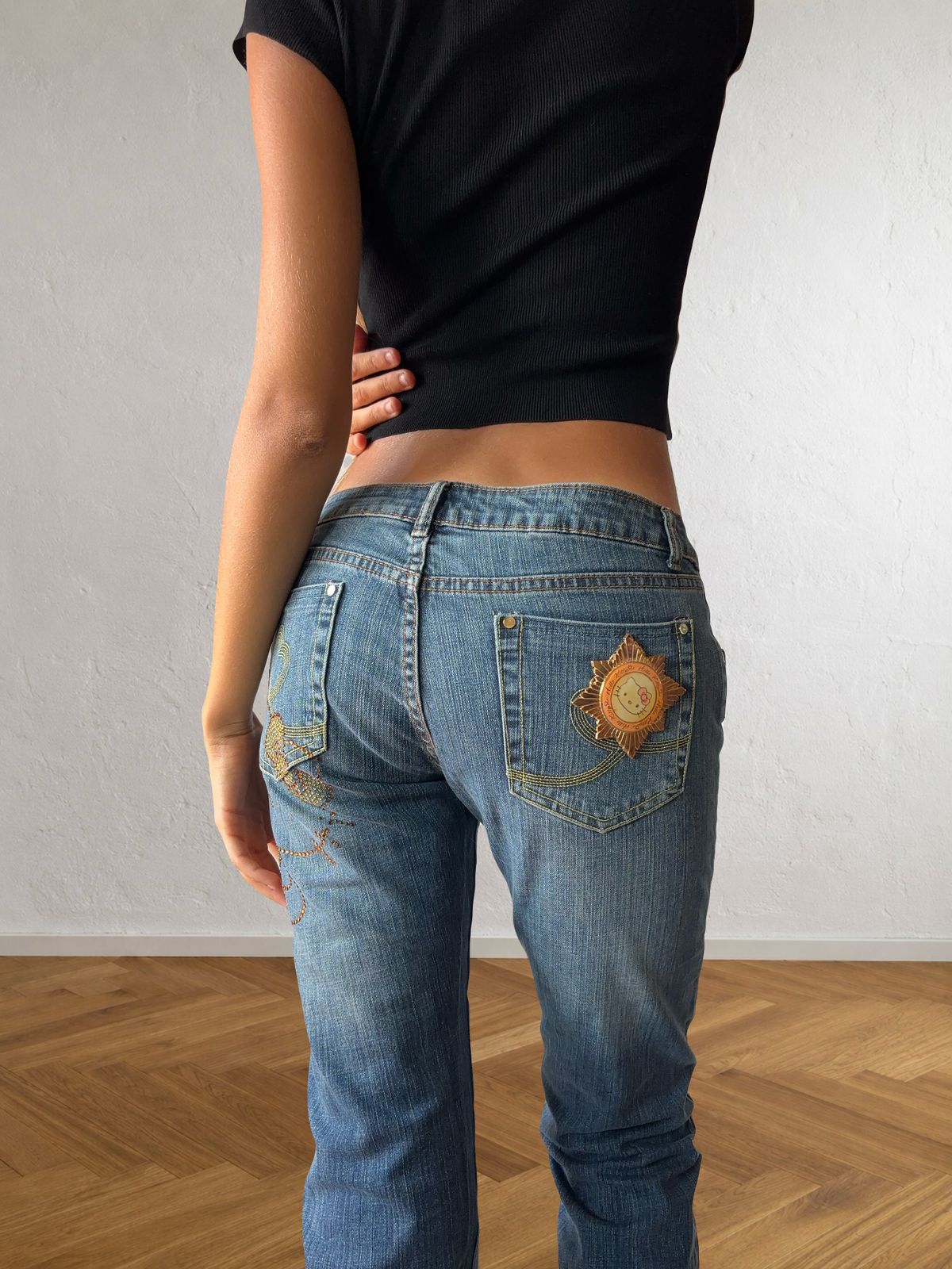 Jeans Hello Kitty anni 2000 vita bassa