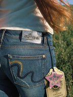 Jeans svasati Bootcut a vita bassa anni 2000