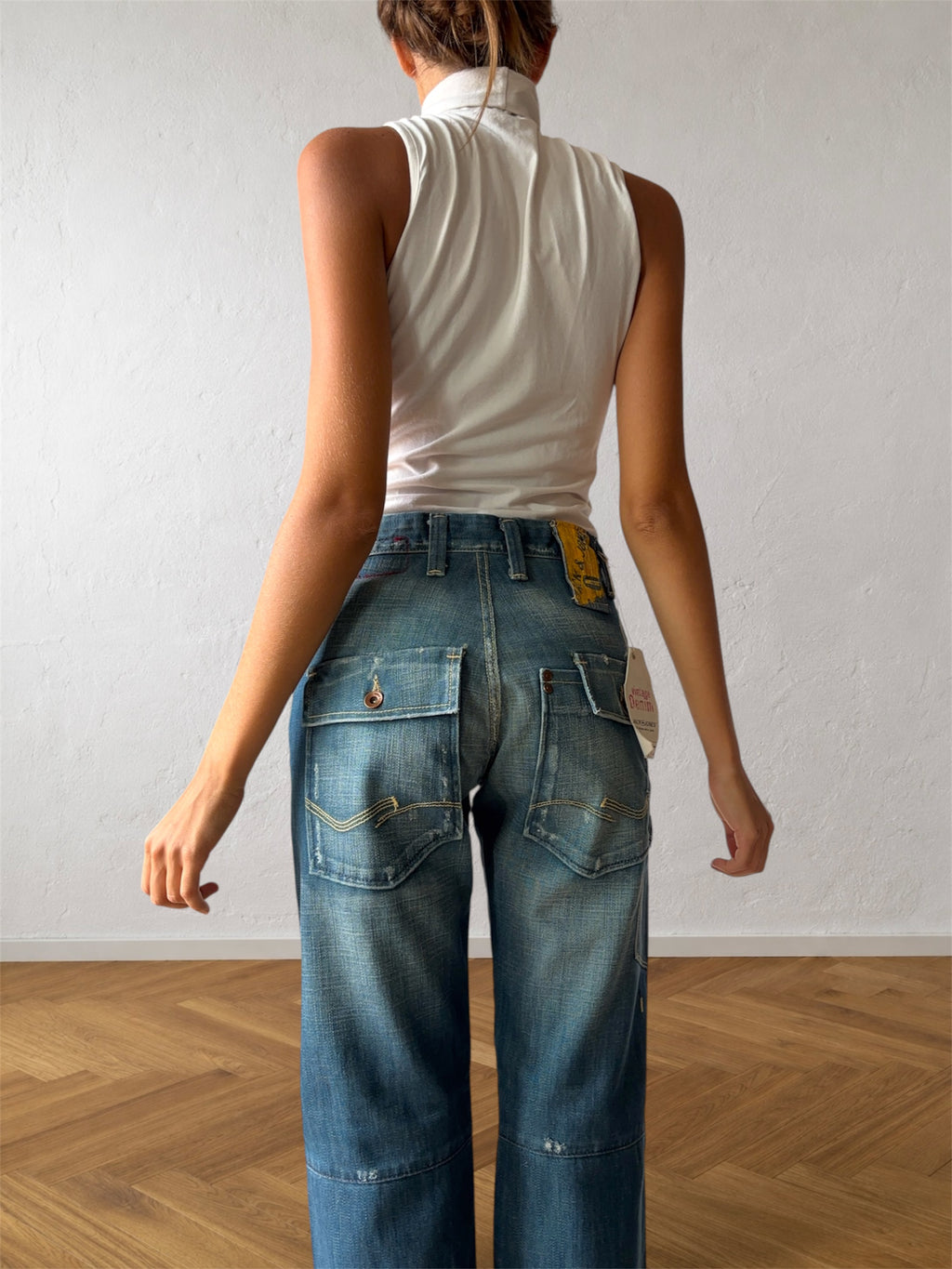 Jack & Jones anni 90 blu slavato cargo