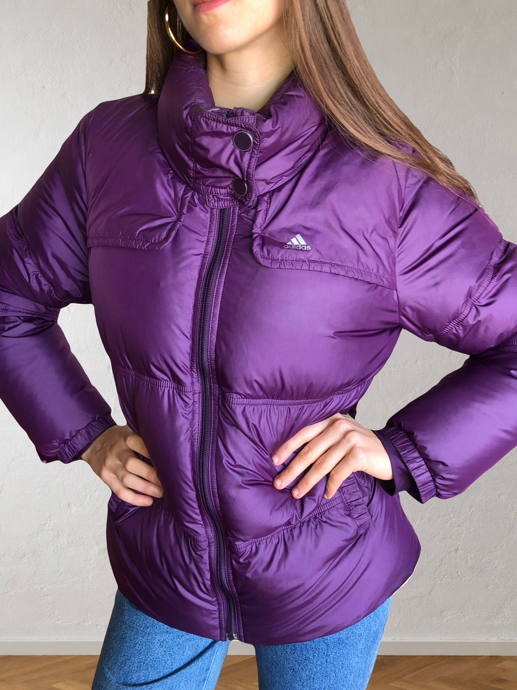 Giubbotto Adidas Vintage viola anni 2000