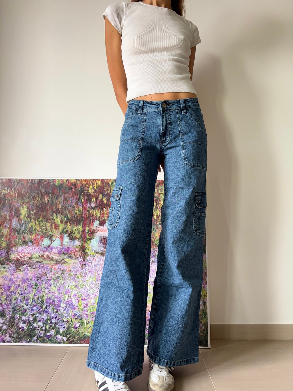 Good&Liu 90s flared cargo jeans