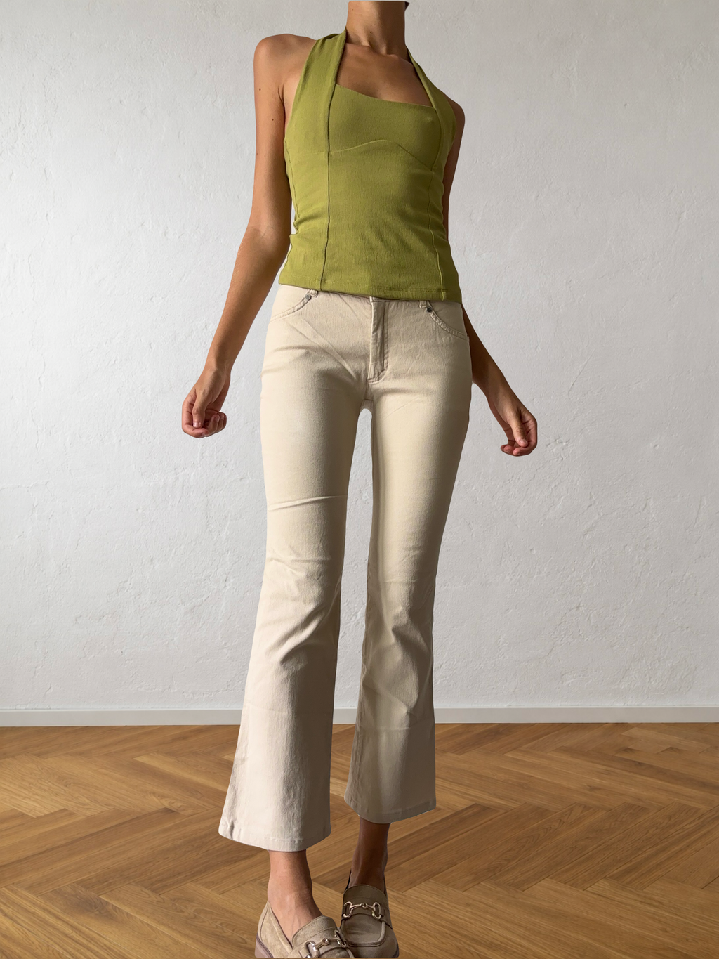 1990s beige Hugo Boss trousers