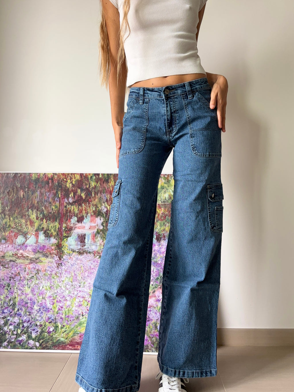 Good&Liu 90s flared cargo jeans
