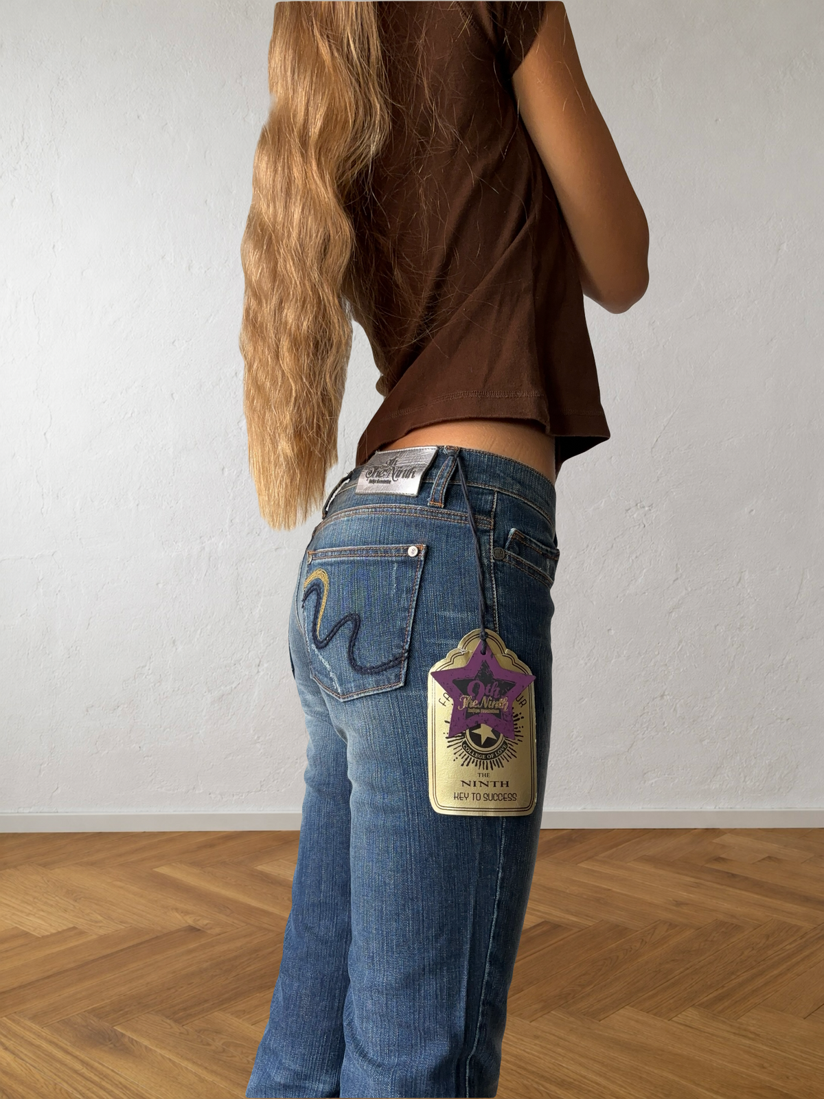 Jeans svasati Bootcut a vita bassa anni 2000