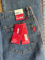 Jeans svasati con disegni fatti a mano anni 2000