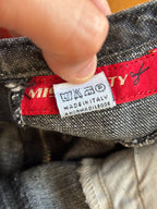 Gonna Miss Sixty denim grigio ricamata fiori